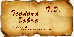 Teodora Dobre vizit kartica